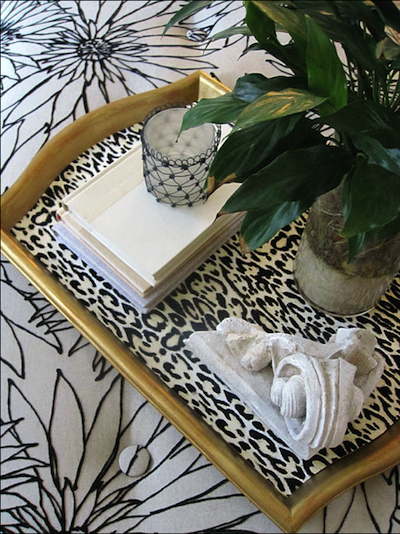 plateau leopard noir