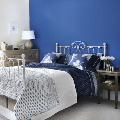 chambre bleu foncé