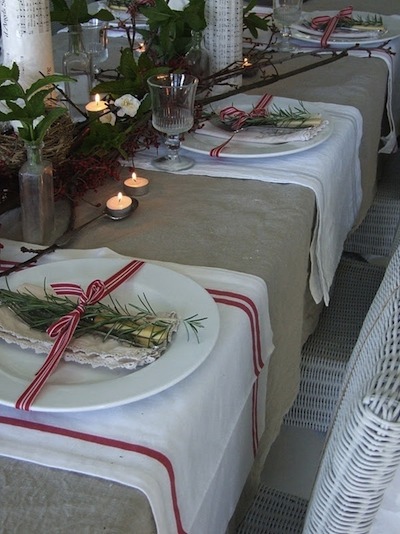 decor de table Noël campagnard