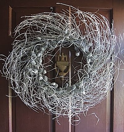 couronne de Noël argent