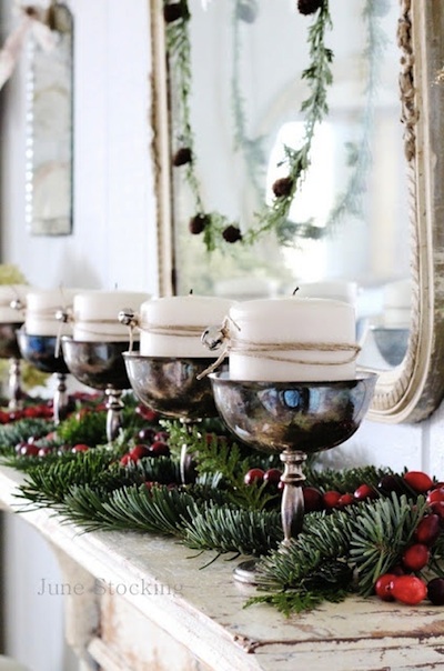 decor cheminée noel