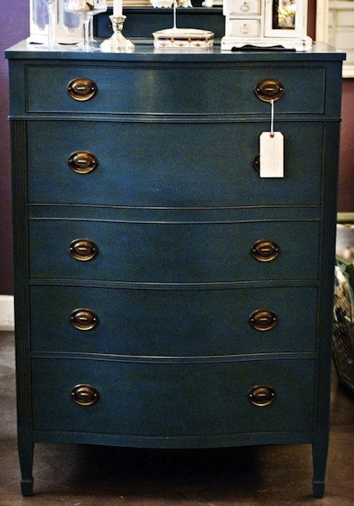 commode semainier bleu