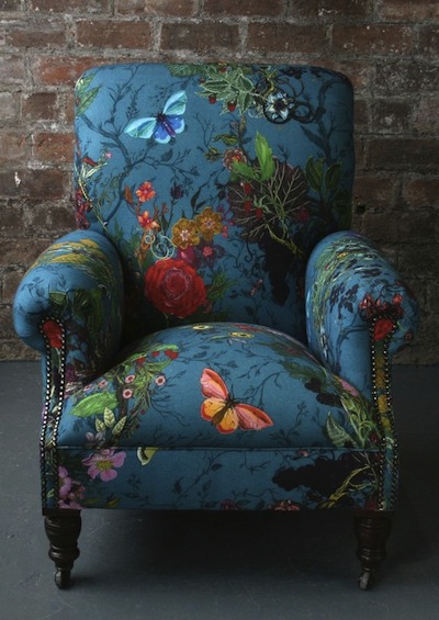 fauteuil tissu fleurs