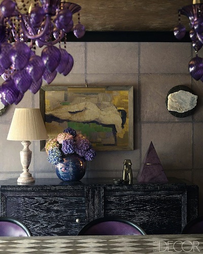 lustre verre murano violet