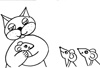 dessin de chat avec souris