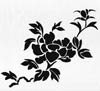 Stencil of a paeony