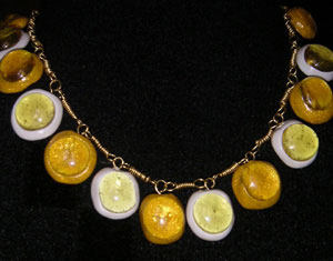 collier fimo et verre