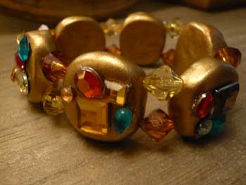 bracelet fimo et pierreries