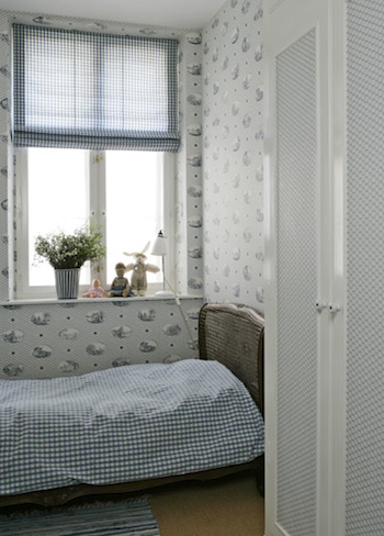 vichy bleu pour la chambre