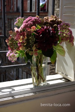 hortensias en bouquet