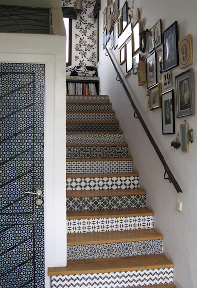 escalier décoré