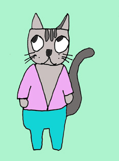 dessin de chat en couleur
