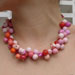 collier fimo rose